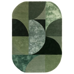 Asiatic Matrix MAX75 Oval Hand Made Rug - Forest Green - 160cm x 230cm