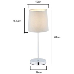 BHS Mira Touch Stick Table Lamp - Grey - thumbnail 2