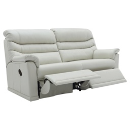 G Plan Malvern 3 Seater Recliner Sofa 2 Cushions - Leather Grade P - Double Manual - thumbnail 4
