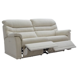 G Plan Malvern 3 Seater Recliner Sofa 2 Cushions - Leather Grade P - Double Manual - thumbnail 2