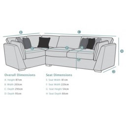 Phoebe 4 Seater Corner Sofa With Bed - Fabric Grade A - Left Hand Facing L2S/COR/RH1 - thumbnail 3