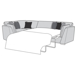 Phoebe 4 Seater Corner Sofa With Bed - Fabric Grade A - Left Hand Facing L2S/COR/RH1 - thumbnail 1
