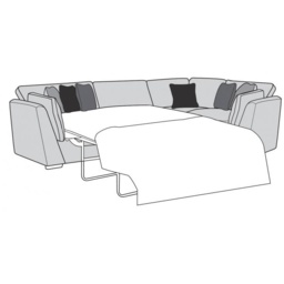 Phoebe 4 Seater Corner Sofa With Bed - Fabric Grade A - Left Hand Facing L2S/COR/RH1 - thumbnail 4