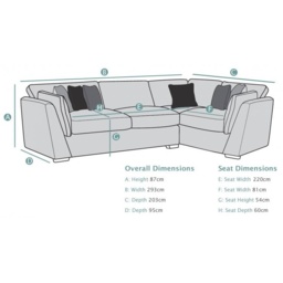 Phoebe 4 Seater Corner Sofa With Bed - Fabric Grade A - Left Hand Facing L2S/COR/RH1 - thumbnail 6