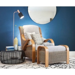 Daro Waterford Footstool/Ottoman Natural Wash - Fabric Grade A - thumbnail 2