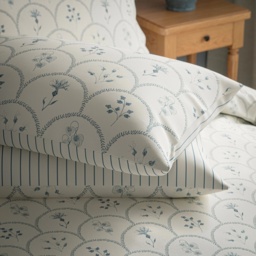 Sanderson Options Summer Scallop Duvet Set - Indigo - King - thumbnail 3
