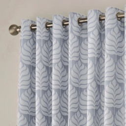 Paoletti Horto Botanical Eyelet Curtains - Blue - 117x137cm - thumbnail 2