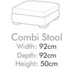 Freddie Fabric Combi Footstool - Fabric Grade C - Foam - thumbnail 2