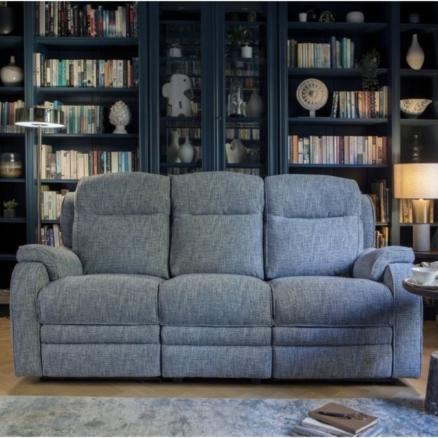 Parker Knoll Boston 25 3 Seater Sofa - Fabric Grade B - With Heated Seats - image 1