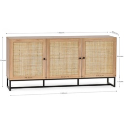 Julian Bowen Padstow Sideboard - Oak - thumbnail 5