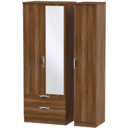 Cambourne Cam142 Tall Triple 2 Drawer Wardrobe With Mirror Door - Finish - thumbnail 3