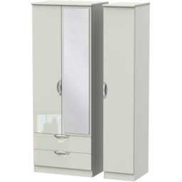 Cambourne Cam142 Tall Triple 2 Drawer Wardrobe With Mirror Door - Finish