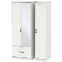 Cambourne Cam142 Tall Triple 2 Drawer Wardrobe With Mirror Door - Finish - thumbnail 2