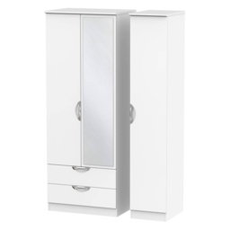 Cambourne Cam142 Tall Triple 2 Drawer Wardrobe With Mirror Door - Finish - thumbnail 5