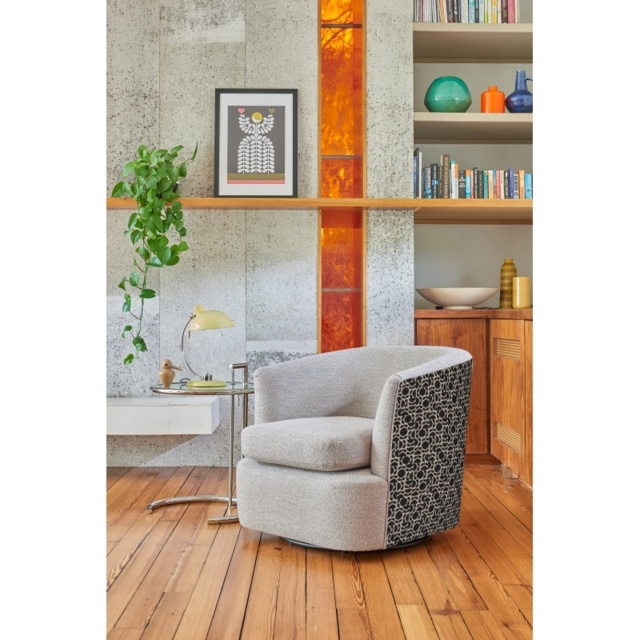 Orla Kiely Callan Swivel Chair - Premium Plain Fabric - image 1