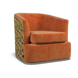 Orla Kiely Callan Swivel Chair - Premium Plain Fabric - thumbnail 2