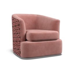 Orla Kiely Callan Swivel Chair - Premium Plain Fabric - thumbnail 3