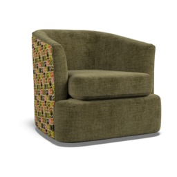Orla Kiely Callan Swivel Chair - Premium Plain Fabric - thumbnail 4