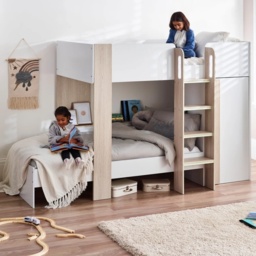 Julian Bowen Horizon Bunk Bed - Pale Wood and White