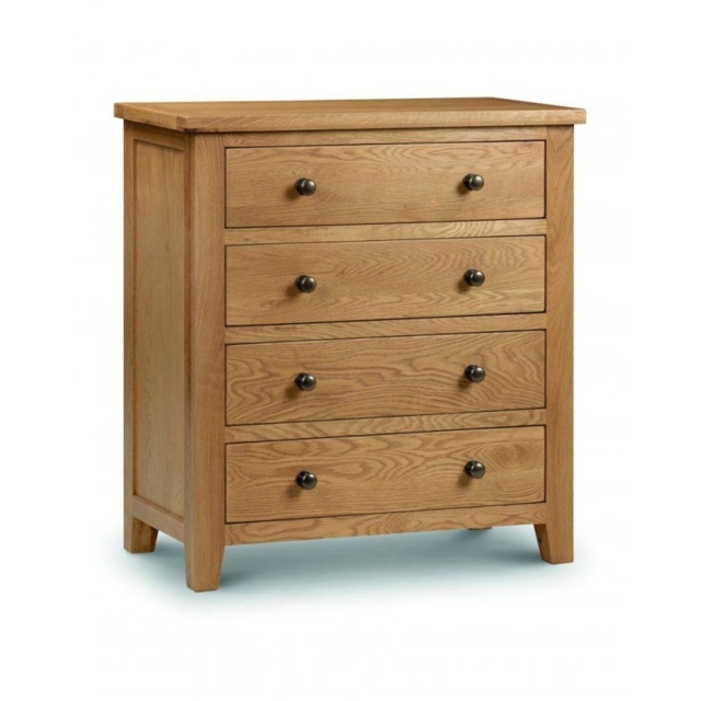 Julian Bowen Marlborough Oak 4 Drawer Chest - image 1