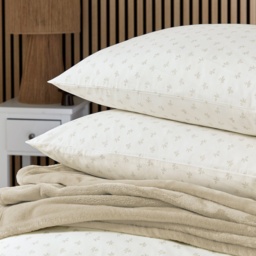 Helena Springfield Calico and Chalk Leaf Sprig Duvet Set - Linen - Single - thumbnail 3