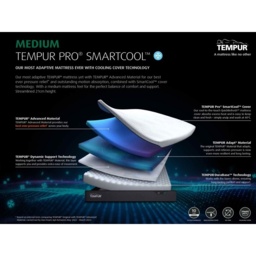 Tempur Pro SmartCool Medium Mattress - EU Single - 90cm x 200cm - thumbnail 5