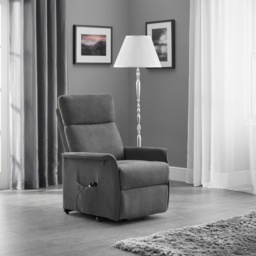 Julian Bowen Helena Rise and Recline Chair - Charcoal Fabric - thumbnail 1