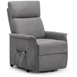 Julian Bowen Helena Rise and Recline Chair - Charcoal Fabric - thumbnail 3