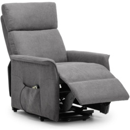 Julian Bowen Helena Rise and Recline Chair - Charcoal Fabric - thumbnail 6