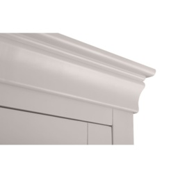 Julian Bowen Clermont 2 Door 1 Drawer Wardrobe - Light Grey - thumbnail 5