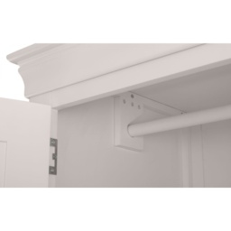 Julian Bowen Clermont 2 Door 1 Drawer Wardrobe - Light Grey - thumbnail 6