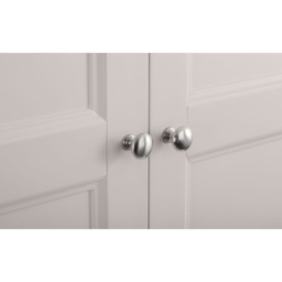 Julian Bowen Clermont 2 Door 1 Drawer Wardrobe - Light Grey - thumbnail 7