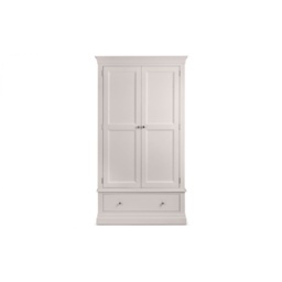 Julian Bowen Clermont 2 Door 1 Drawer Wardrobe - Light Grey - thumbnail 2
