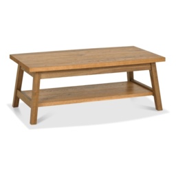Brandon Rustic Oak Rectangular Coffee Table - thumbnail 2