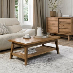 Brandon Rustic Oak Rectangular Coffee Table