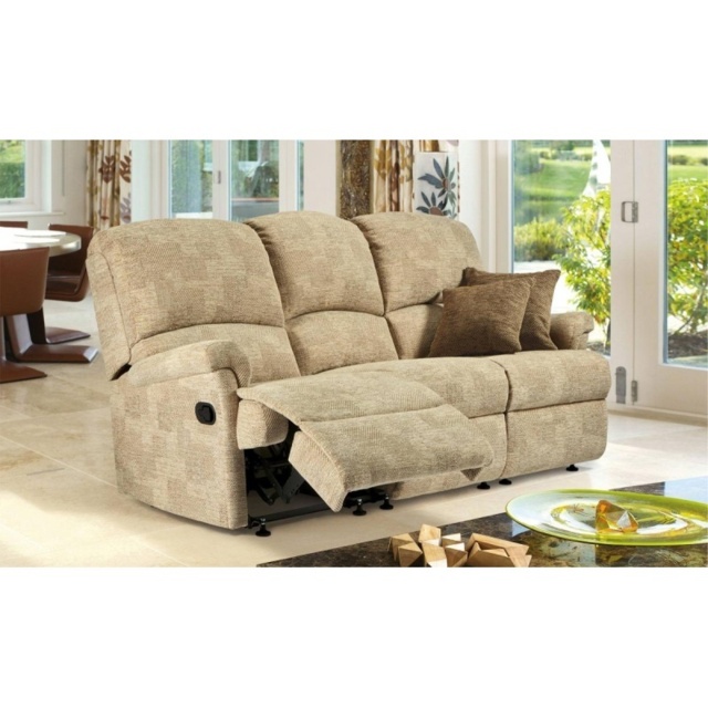 Sherborne Nevada Small 3 Seater Recliner Sofa - Power - Leather Grade 2 - image 1