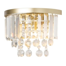 BHS Paladina Wall Light - Brass/Clear - thumbnail 1