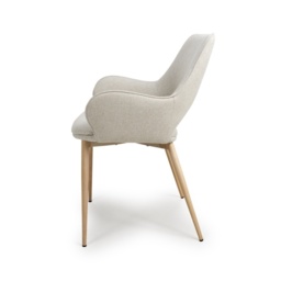 Collins Fabric Dining Chair - Natural - thumbnail 5
