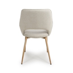 Collins Fabric Dining Chair - Natural - thumbnail 3