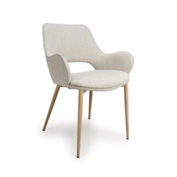 Collins Fabric Dining Chair - Natural - thumbnail 2