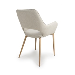 Collins Fabric Dining Chair - Natural - thumbnail 4