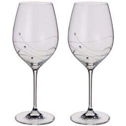Dartington Glitz Goblet Wine Glasses Pair