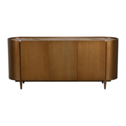 Davos Wide Sideboard - Brushed Bronze/White Marble - thumbnail 3