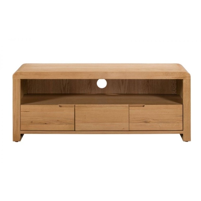 Julian Bowen Curve Oak TV Unit - image 1