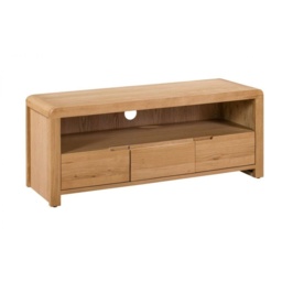 Julian Bowen Curve Oak TV Unit - thumbnail 2