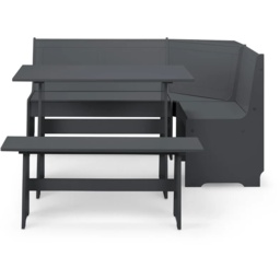 Julian Bowen Newport Corner Dining Set With Storage Bench - Anthracite - thumbnail 3