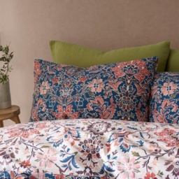 Pineapple Elephant Keera Floral Duvet Set - Navy - Single - thumbnail 3