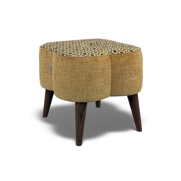 Orla Kiely Daisy Small Footstool - Premium Plain and Patterned Fabric - thumbnail 6
