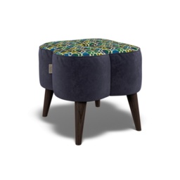 Orla Kiely Daisy Small Footstool - Premium Plain and Patterned Fabric - thumbnail 3