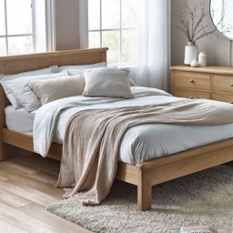 Julian Bowen Memphis Bed - Limed Oak - 135cm Double - thumbnail 1